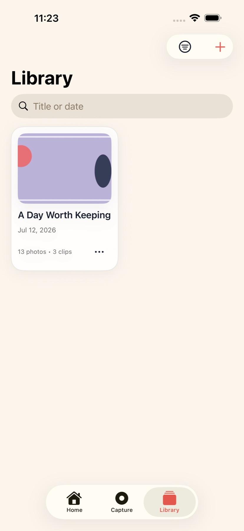 Morymi app screen 2